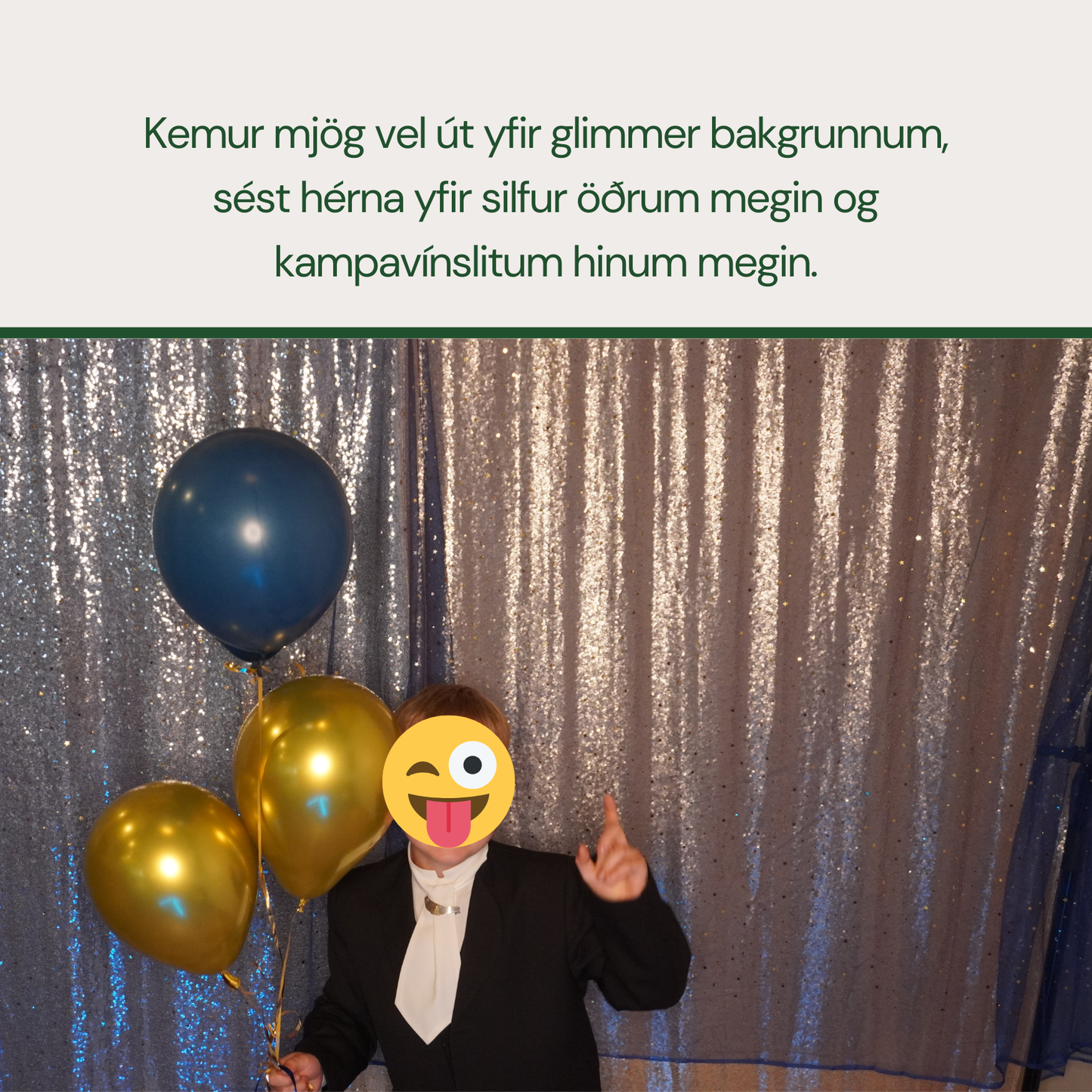 Blátt mesh með stjörnum